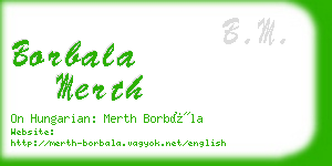 borbala merth business card